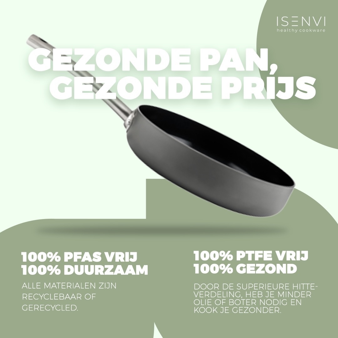 ISENVI Murray Combideal twee keramische koekenpannen 24&28 cm - RVS grepen - Retour