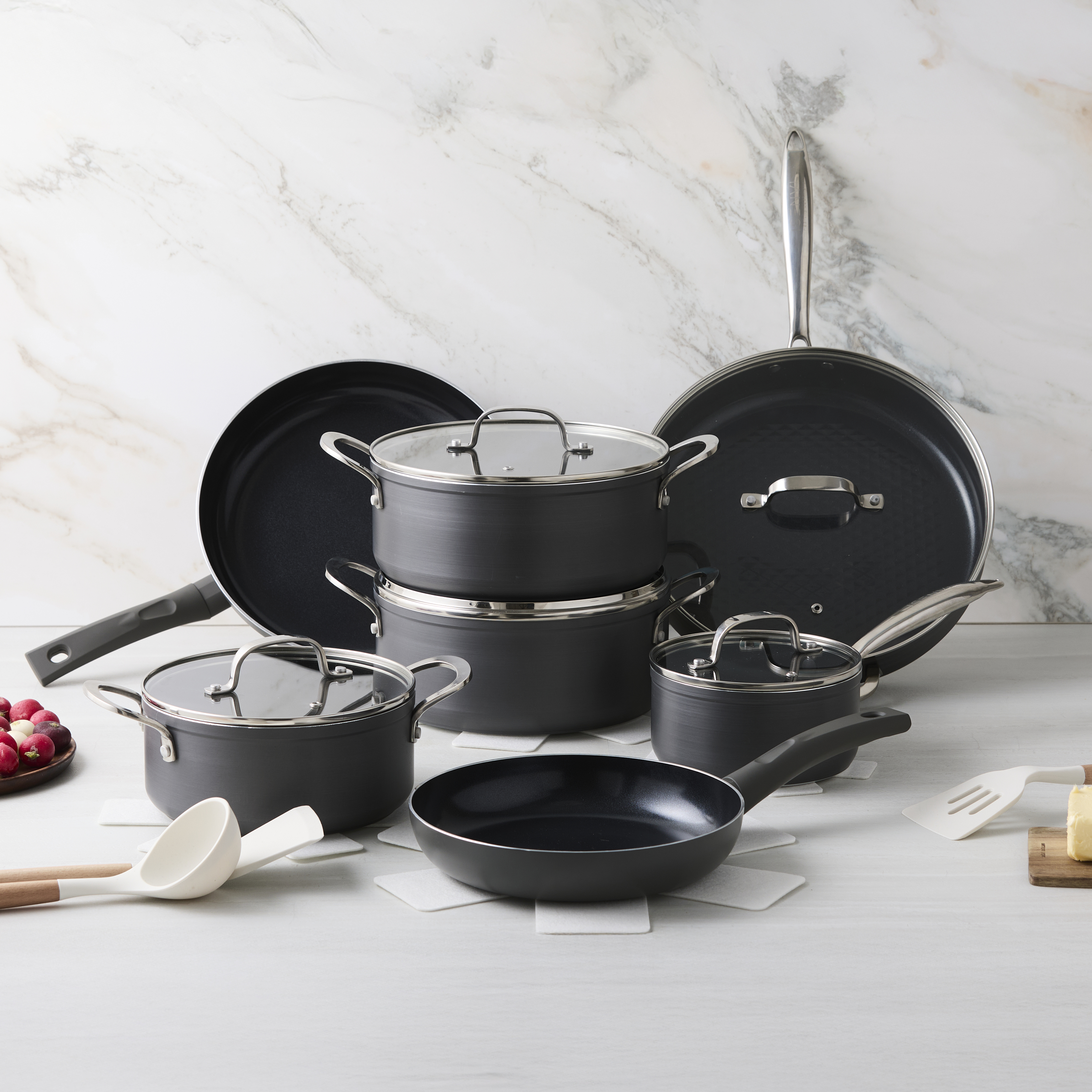 ISENVI Victoria Forged Chef du Jour– Compleet met Avon - Pannenset 19 delig - RVS&Ergo grepen