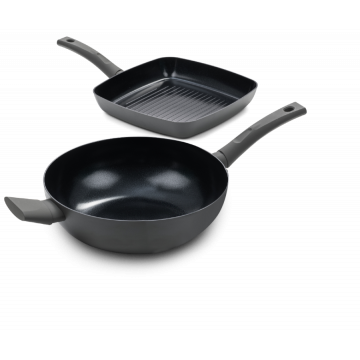 Avon Combideal - Grillpan en wokpan met deksel - Ergo